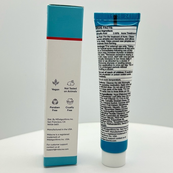 🦋$8 ~ MDacne Salicylic Acid 2.0% - Acne Treatment Cream - Facial Exfoliate - Picture 3 of 6